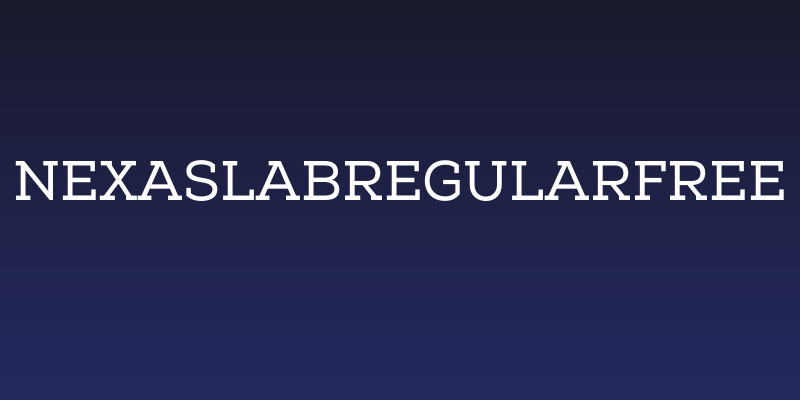 NexaSlabRegularFREE Social Header