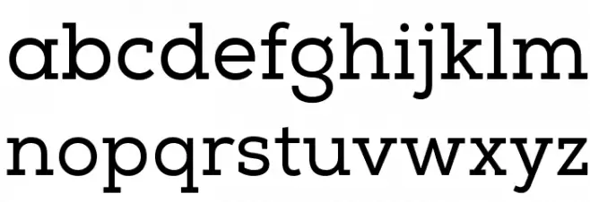 NexaSlabRegularFREE Schriftart Kleinbuchstaben