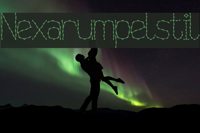 Nexarumpelstil Font examples