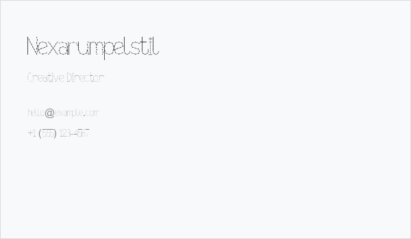 Nexarumpelstil Business Card