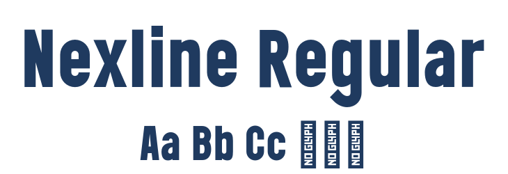 Nexline Regular Font Preview