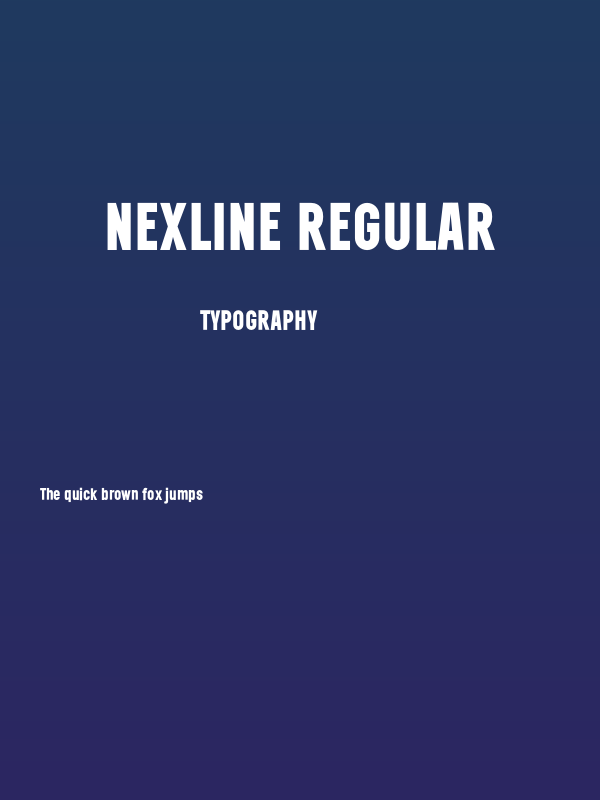 Nexline Regular Poster