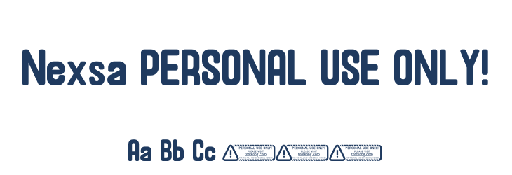 Nexsa PERSONAL USE ONLY! Font Preview
