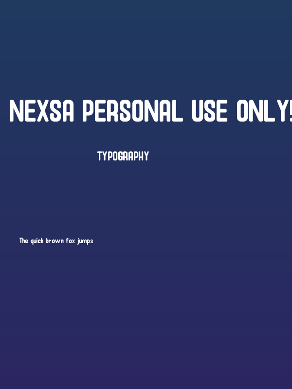Nexsa PERSONAL USE ONLY! Poster