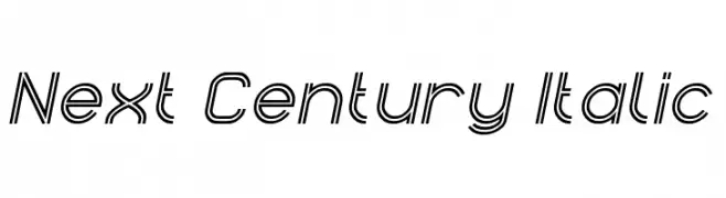 Next Century Italic  Frei Schriftart Herunterladen