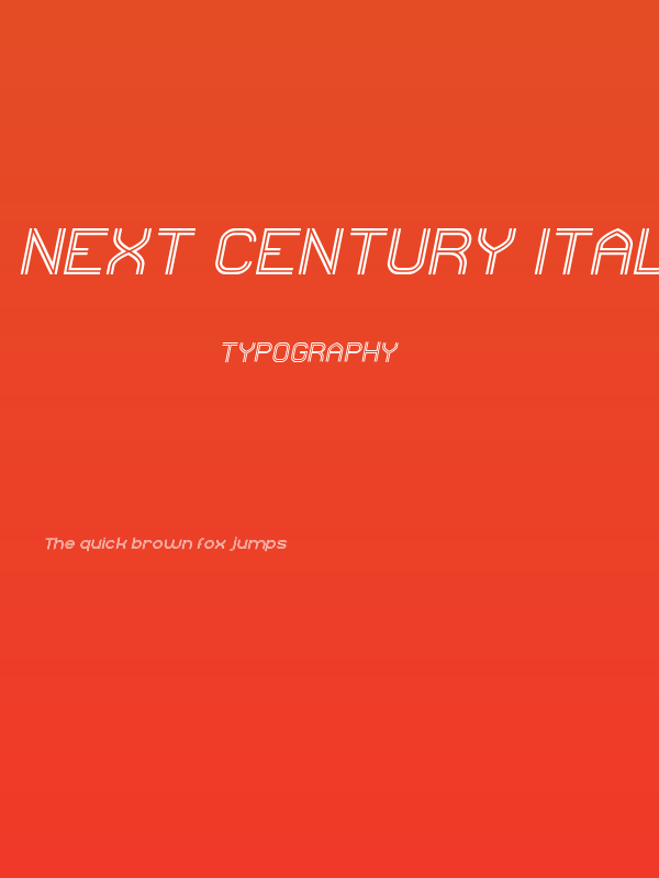 Next Century Italic Poster