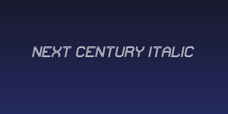 Next Century Italic Social Header