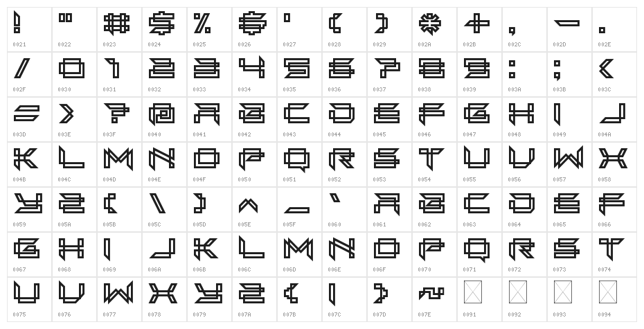 Next In Line Regular Character Map