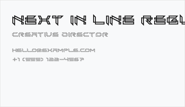 Next In Line Regular Business Card