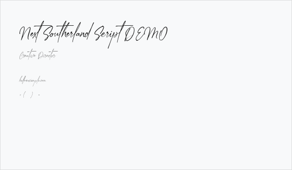 Next Southerland Script DEMO Business Card