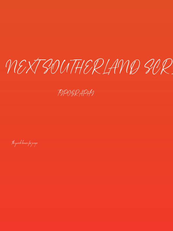 Next Southerland Script DEMO Poster