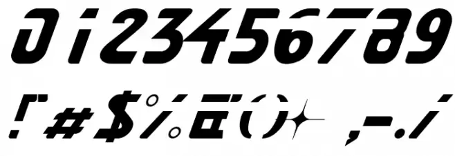 Next-Star-Kursiv Font OTHER CHARS