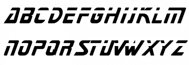 Next-Star-Kursiv Font Litere mari
