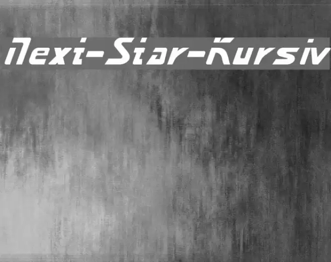 Next-Star-Kursiv Font examples