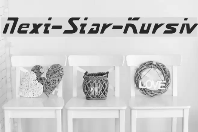 Next-Star-Kursiv Font examples
