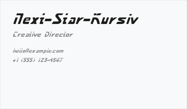 Next-Star-Kursiv Business Card