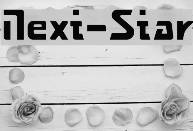 Next-Star Font examples