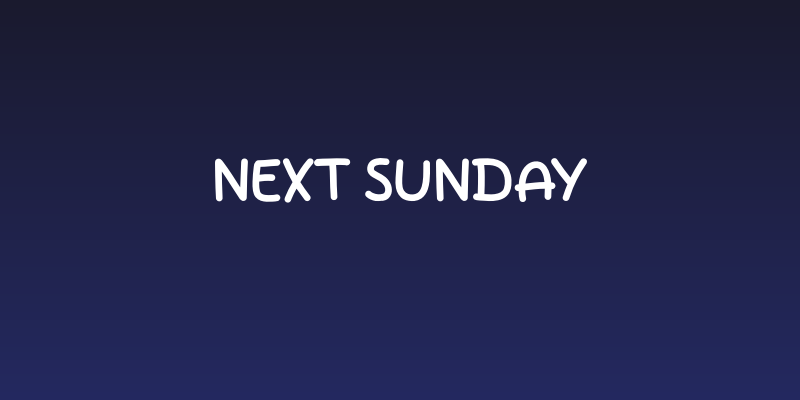 Next Sunday Social Header