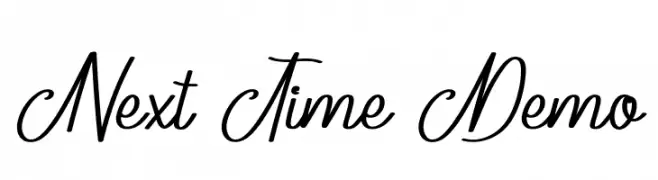 Next Time Demo  Fuentes Gratis Descargar