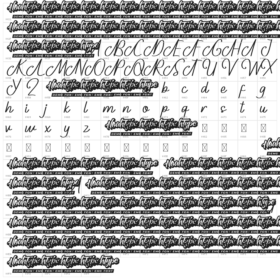 Next Time Demo Character Map