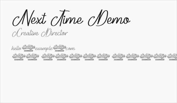 Next Time Demo Business Card