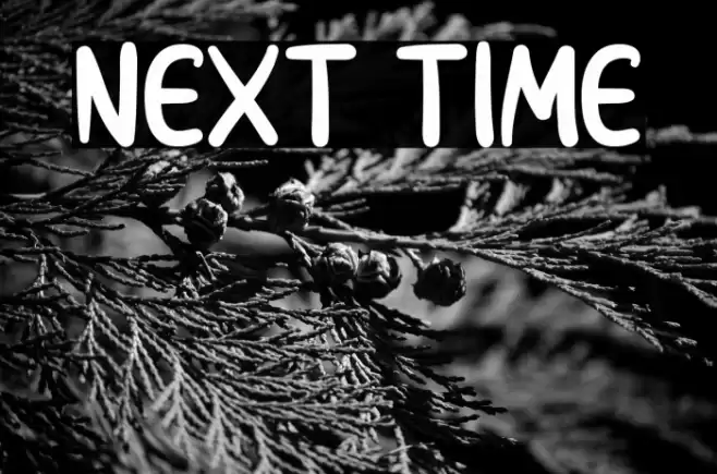 Next Time Font examples