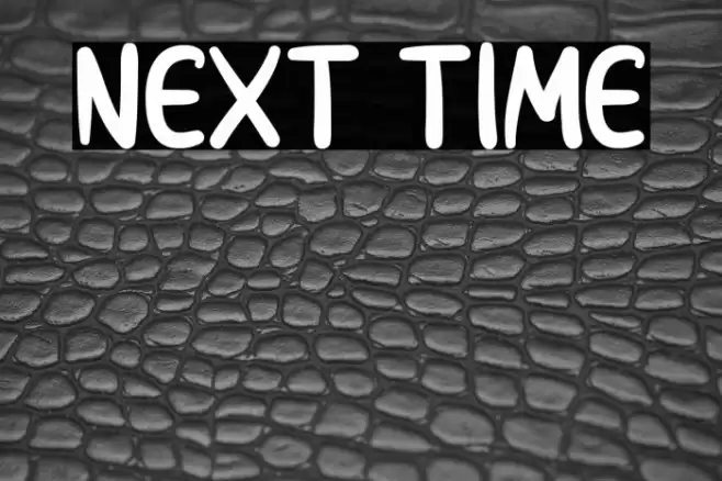 Next Time Font examples