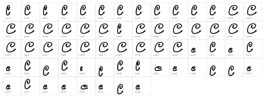 NextRound Character Map