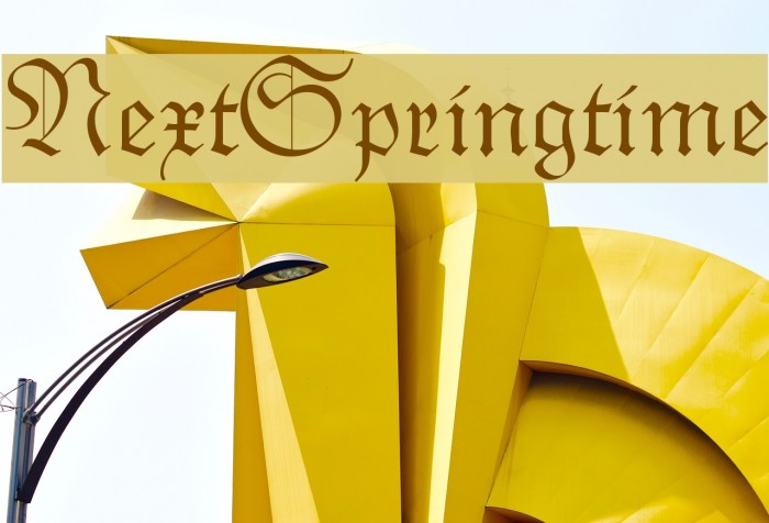 NextSpringtime Font examples