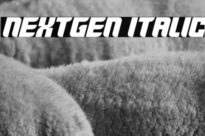 Nextgen Italic Font examples