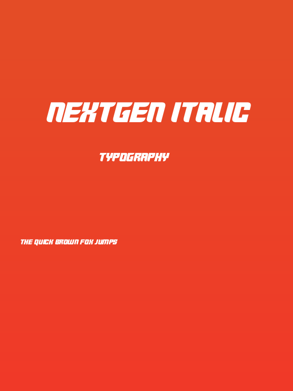 Nextgen Italic Poster