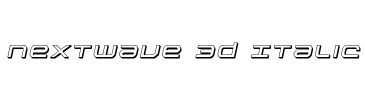 Nextwave 3D Italic  les polices de caractères gratuit tlcharger