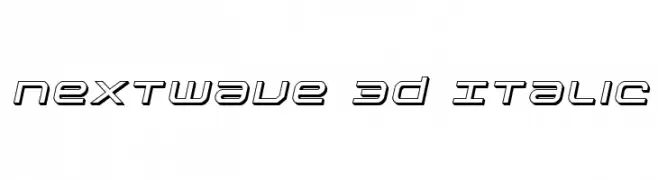Nextwave 3D Italic  baixar fontes gratis