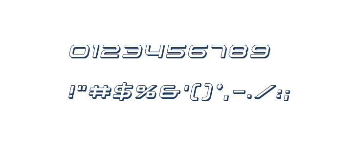 Nextwave 3D Italic Other Characters