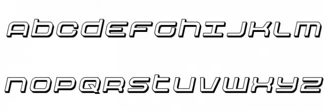 Nextwave 3D Italic Polices MAJUSCULES