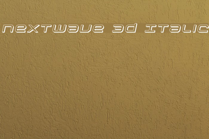 Nextwave 3D Italic Example 1