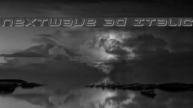 Nextwave 3D Italic Font examples