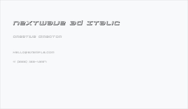 Nextwave 3D Italic Business Card