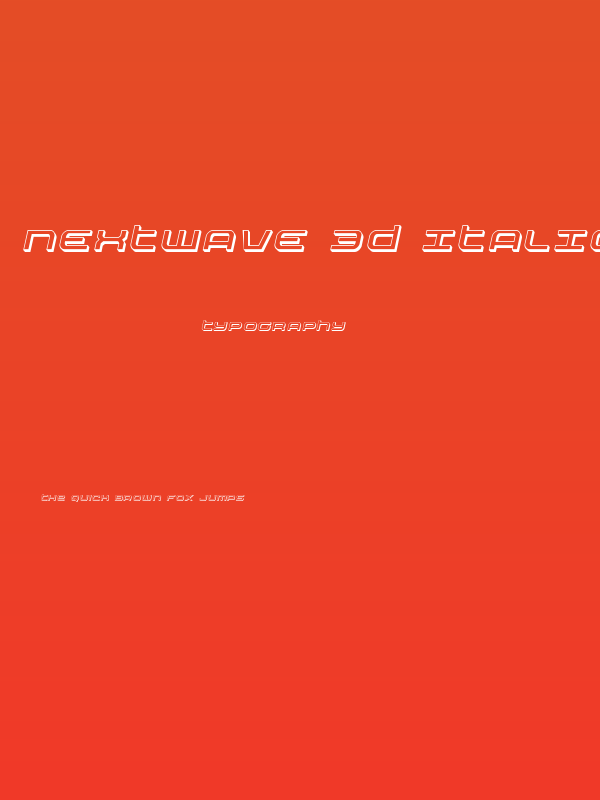 Nextwave 3D Italic Poster