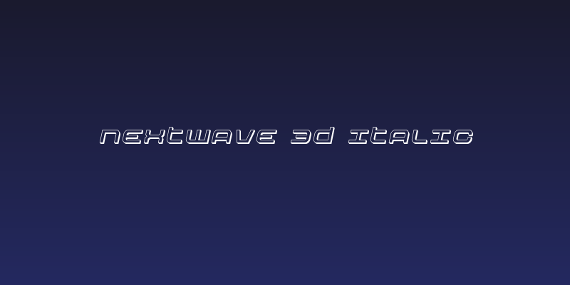 Nextwave 3D Italic Social Header