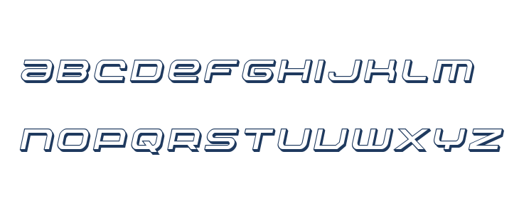 Nextwave 3D Italic Lowercase