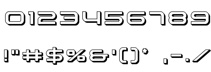 Nextwave 3D Font OTHER CHARS