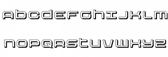 Nextwave 3D Caratteri MAIUSCOLE