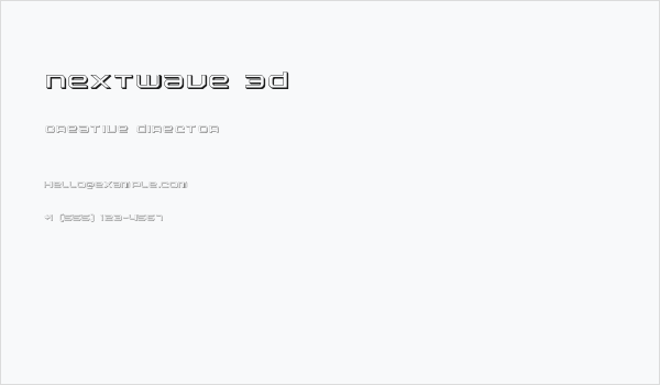 Nextwave 3D Business Card