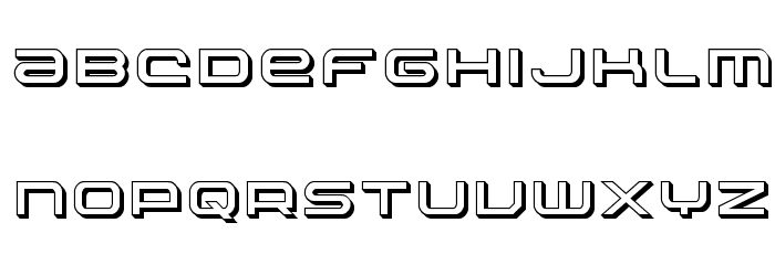 Nextwave 3D Font LOWERCASE