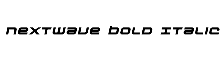 Nextwave Bold Italic फ़ॉन्ट