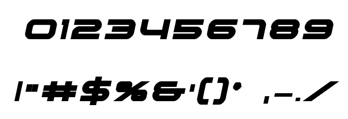Nextwave Bold Italic Font OTHER CHARS