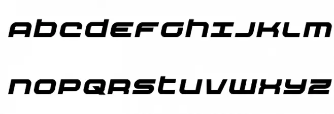 Nextwave Bold Italic फ़ॉन्ट अपरकेस