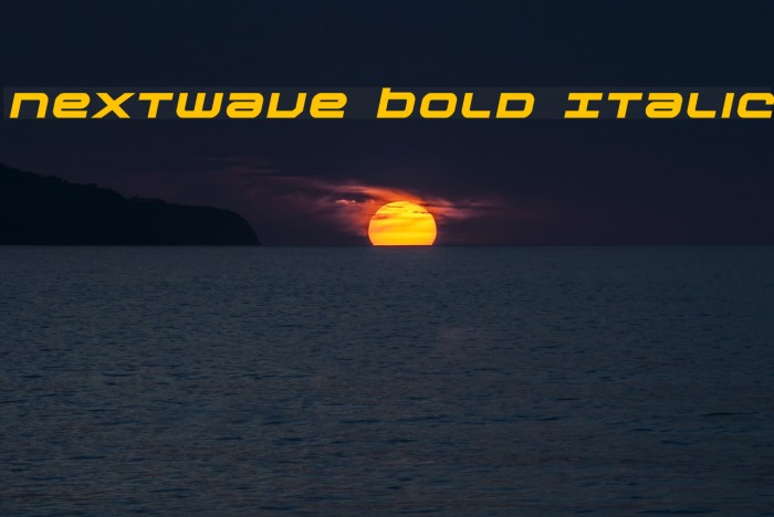Nextwave Bold Italic Font examples