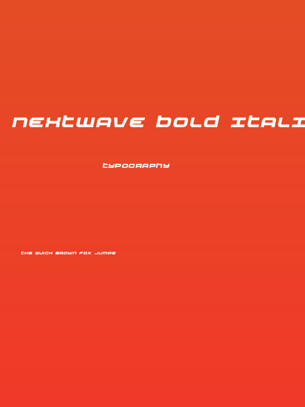 Nextwave Bold Italic Poster